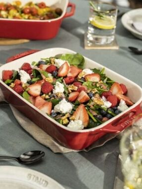 Staub 1.05QT Ceramic Rectangular Baking- Cherry
